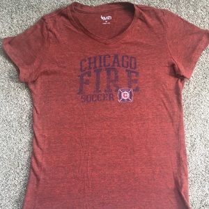 🌈 Chicago Fire Top, Soccer, Fan, Red, Sz M